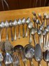 Large Assortment Of Silver Plated Flatwares.