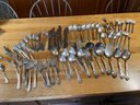 Large Assortment Of Silver Plated Flatwares.