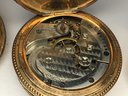 Lot Of Three (3) Antique Pocket Watches - Smaller Size - Betsy Ross - Elgin  - Plus Hampden Movement - No Case