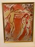 Pair Of Marc Chagall Lithographs In Gilt Frames.  Cain And Abel And Adam And Eve Expelled From Paradise.