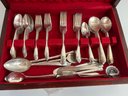 Set Of Silver Plated Cutlery In Wood Box