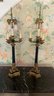 A Pair Of Antique Neoclassical Style Gilt Candelabra Table Lamp By Warren Kesler