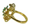Gold Over Sterling Silver Opal And Emerald Ladies Cocktail Ring Size 5
