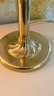 A Vintage Brass And Frosted Pressed  Glass Shade Accent Lamp - 22.5' H.