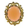 Fine Gold Over Sterling Silver Ladies Coral Ring Size 5