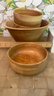 A WOODBURY'S Of SHELBURNE Hand Turned In Vermont Salad Bowl & 4 Bowls