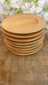 A Beautiful Lot Of EIGHT  Pietro Manzoni Wood Charger  Plates For Vietri Made In Italy