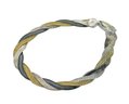Tri Color Sterling Silver Woven Herringbone Chain Bracelet