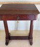 An Antique Empire One Drawer Console Table With Key