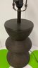 A Contemporary Bronze Color Ceramic Table Lamp Signed - 6' X 27'