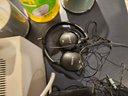 Misc Electronics Lot Headphones, Computer Speakers Headset Garmin Amazon Dot