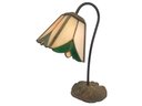Antique Tiffany Style Slag Glass Gooseneck Lily Pad Desk Light Lamp