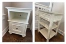 Pottery Barn Pair White Ends Tables Nightstands