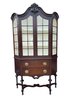 A Beautiful  Antique English ? China Cabinet In Two Sections.