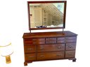 Mahogany Dresser With Mirror By Kling.