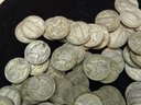 Group Of (90)  US Silver War Nickels    1942 - 1945