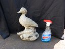 Vintage Cement Duck Garden Statue