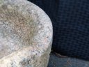 Antique Solid Granite Shallow  Basin