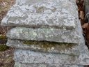 Group Of (16) Antique Cap Stones With Sculpted Edges