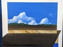 Signed Larysa Martyniuk 1981 'Fragment - Field And Sky' Painting On Canvas
