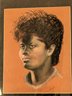 Signed Laura Seriani Pastel Portrait Of Young Black Woman