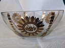 Vintage Mid Century Modern Georges Briard Gold Decorated Serving Bowl