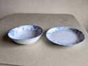 Yamaka Yumi Katsura Light Blue Floral Glazed Japanese Porcelain Bowl And Plate
