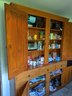 Large Tall Antique Pine Cupboard With Lots Of Storage Space