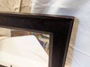 Ebonized Framed Mirror With 5 Brass Coat Hoods
