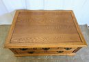 Vintage Broyhill Coffee Table With 2 Drawers And Caster Wheels