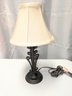 Black Metal Scroll Design Lamp With Shade