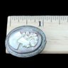 Vintage Sterling Silver Mother Of Pearl Cameo Brooch/Pendant