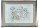 Signed Lithograph 'Trio' By Listed Artist Edna Hibel (United States 1917-2014)