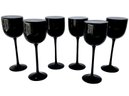 MCM Carlos Moretti Cased Black Wine Glasses Set Of Six (A)