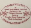 'Snowy Village' By Josiah Wedgwood & Sons Ltd Exclusively For Williams-Sonoma Plate 12'
