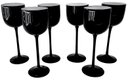 MCM Carlos Moretti Cased Black Wine Glasses Set Of Six (B)