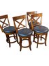 Set Of Four Swivel Top Bar Chairs