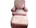 Vintage Leather Club Chair With Ottoman