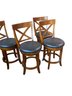Set Of Four Swivel Top Bar Chairs