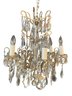 Early Mid Century French Stunning Multi Crystal Prism Chandelier