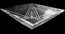 Exquisite Colle Square Crystal Bowl Handmade In Italy 11'