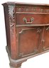 Vintage Cabinet With Nice Details All Wood  With 1 Drawer And Double Door Underneath Heavy