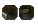 2 Dark Glass Table Tops With Beveled Edges