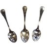 3 Coin Silver .800 Small Spoons Approximately 4' Antique
