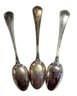 3 Coin Silver .800 Small Spoons Approximately 4' Antique