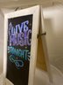 Large Sandwich Board Sign 'Live Music'- Handpainted W/ Blank Side