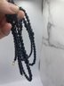 Jet Black Glass Extra Long Beaded Necklace 46'