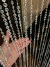 Clear Sparkly Beaded Curtain With Attached Rod