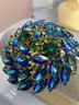 Vintage Juliana Jewelry: Large Sapphire Blue Wreath Brooch