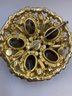 Vintage Juliana Brooch: Smoky Topaz With Etched Flowers